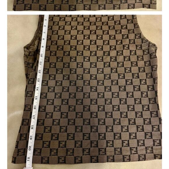 AUTHENTIC VINTAGE FENDI LOGO ICONIC SLEEVELESS TOP SIZE 42 EURO - Picture 2 of 4